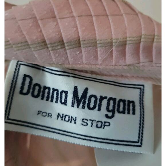 Donna Morgan Non Stop Sheer Pink Midi Dress Sz. S Chiffon Union Made Long Sleeve - Picture 2 of 11